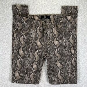 CJ by Cookie Johnson Jeans Women's 27 (Actual 30x31) Snakeskin Print Skinny